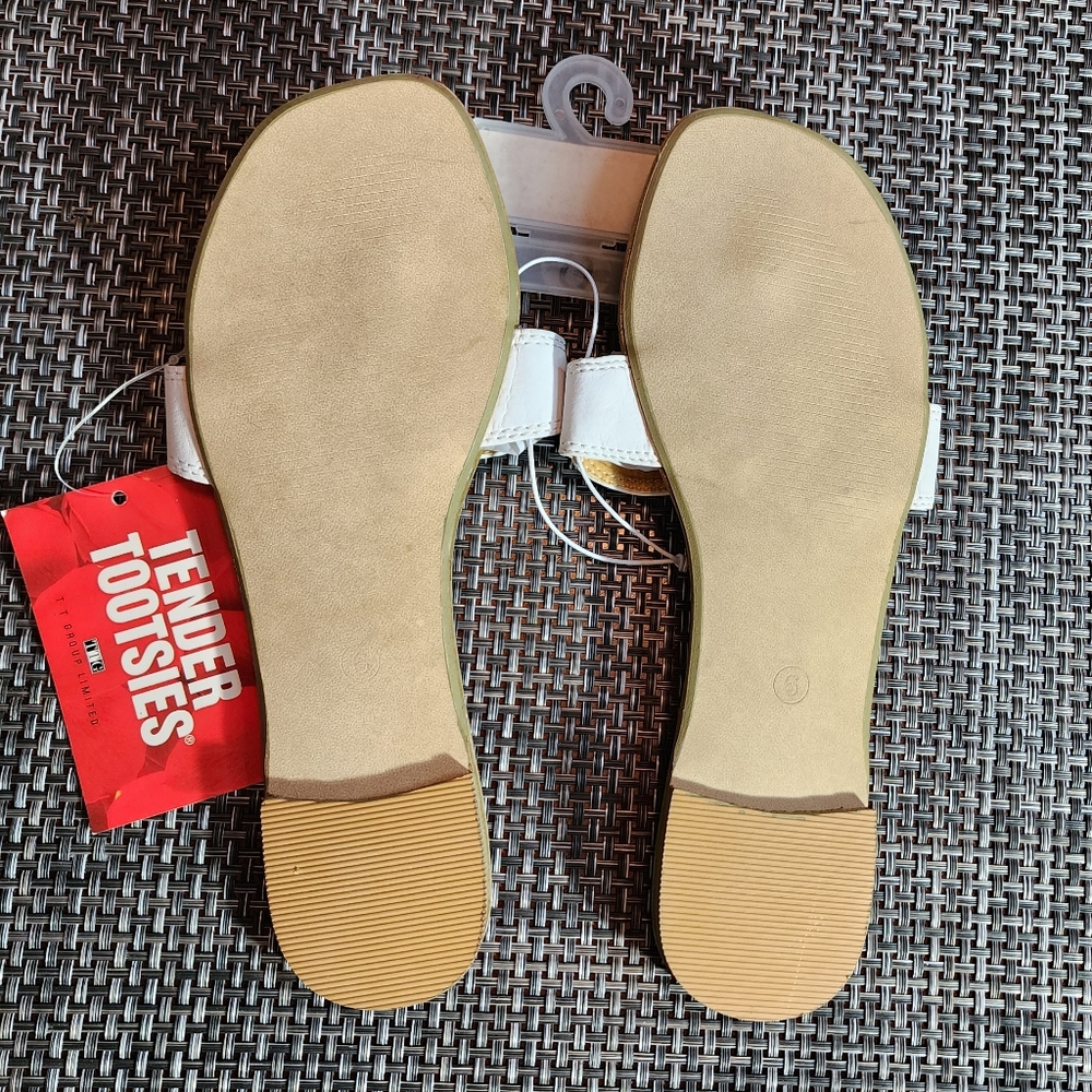 Tender Tootsies Sandals White Size 6 - Picture 8 of 14